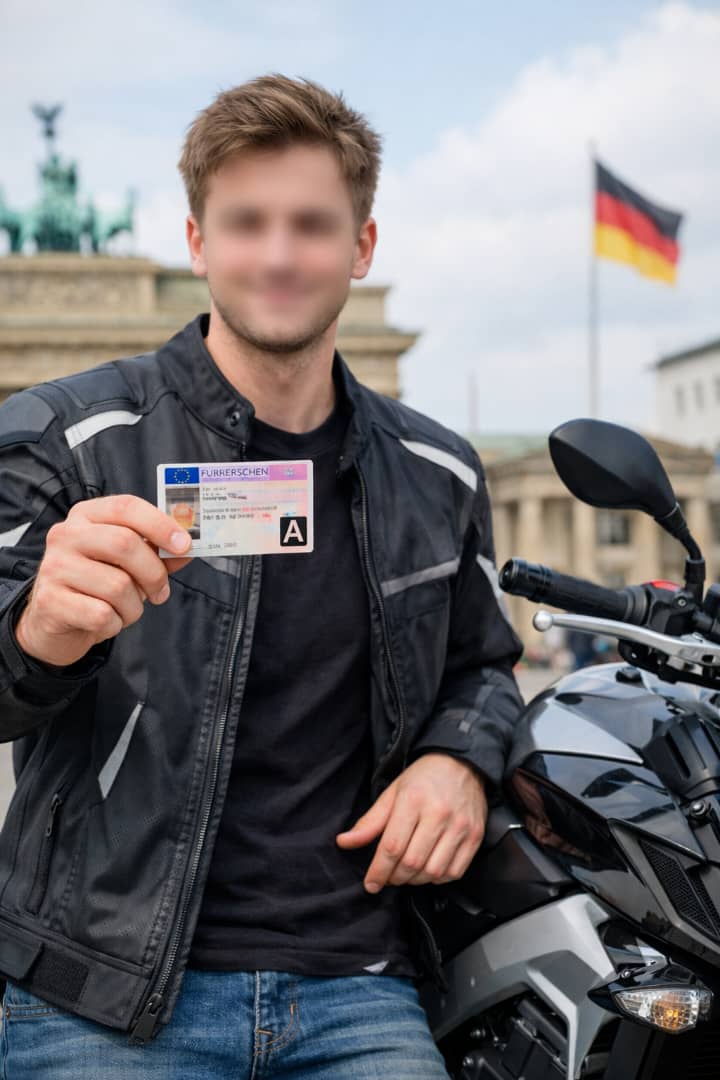 Category A driving licence consultation motorcycle Europe myeudocs